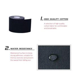 MakEast Extra Wide Kaotic Magic Tape for Stomach, Belly Tape, Stomach Tape for Belly Fat, Body Stomach Compression Tape, 3 inch x 5.5 Yards 2 Rolls Black