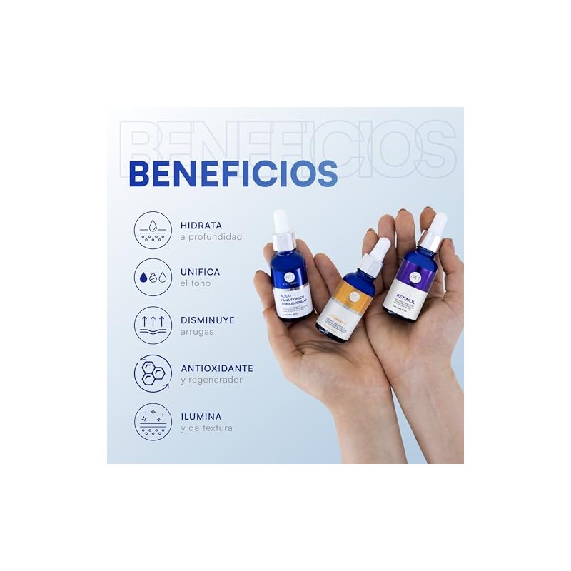Mist Jewel Kit 3 Serum Facial: Vitamina C, Retinol y
