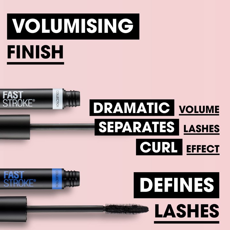 Collection Cosmetics Fast Stroke Defining Lash Mascara, Volumising and Curling,