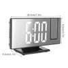 Projection Digital Alarm Clock USB Charging Automatic Dimming LED Mirror