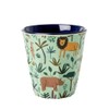 RICE. DK RICE Small Curved Melamine Cups with 6 Jungle