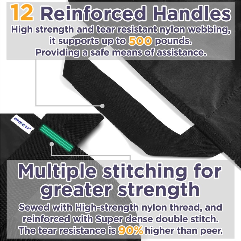 ZHEEYI Bed Positioning Pad with Reinforced Handles 63" x 40"