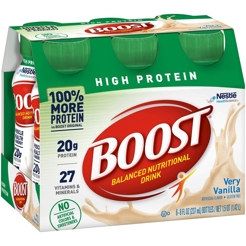 BOOST High Protein Balanced Nutritional Drink, Very Vanilla, 8 Ounce