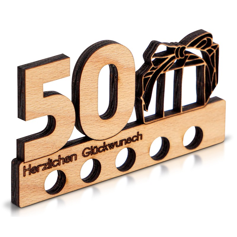 DARO Design - 50th Birthday Wooden Money Gift