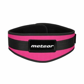 MUSCLE GYM Meteor Women's Weight Lifting Belt – Neoprene Back Support for Strength Training, Squats & Deadlifts – Adjustable Self Locking Lumbar Support Belt for Women (Pink, M)