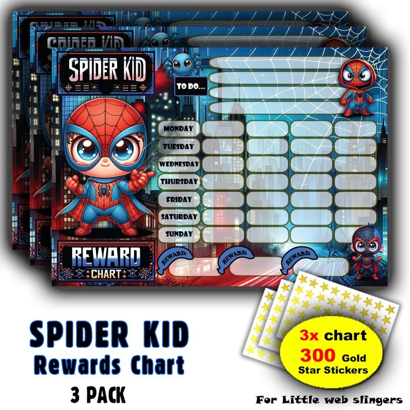 3 Pack Good Behaviour - Superhero - Spider Kid Themed