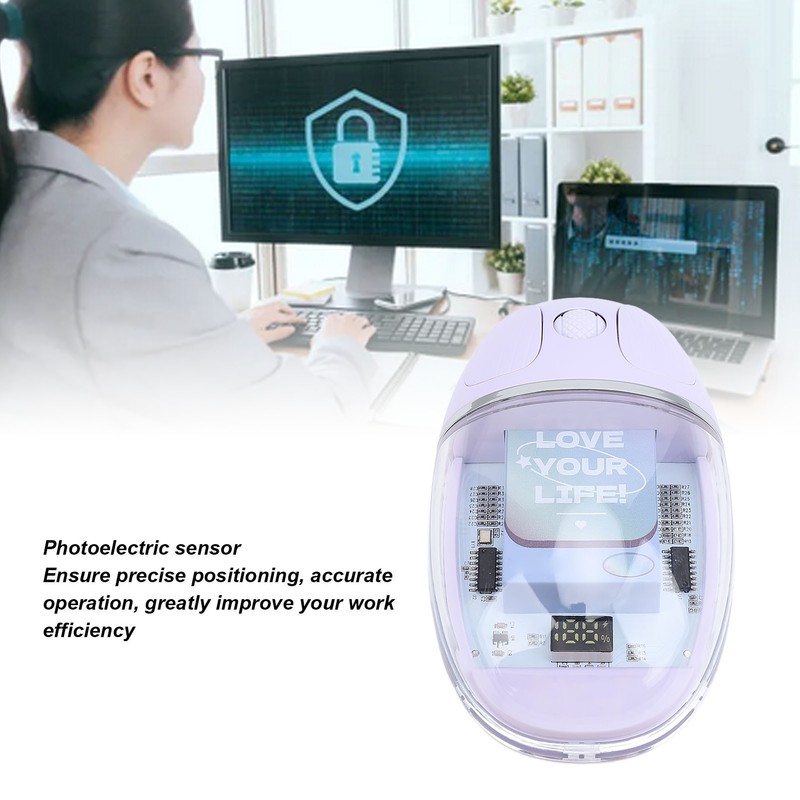 Bluetooth Wireless Mouse Dual Mode 2.4G Transparent PC Ergonomic Office