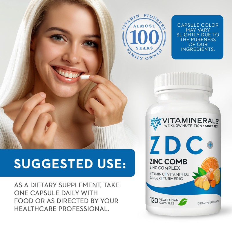 Vitaminerals® Z D C, Zinc Complex 50mg | Vitamin D3