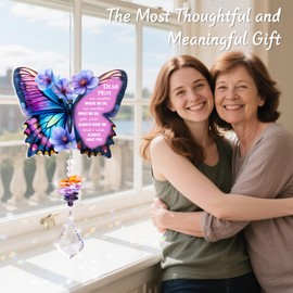 Joybble Geschenke für Mama, Mama Geburtstagsgeschenke – Schmetterling Kristall Sonnenfänger, besondere Geschenke von Tochter Sohn Kinder, ideales Muttergeschenk zum Geburtstag, mit Grußkarte