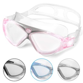 Swimming goggles adults, anti-fog without leakage, clear sight, UV protection, 180° wide vision, easy to adjust, professional super comfortable swimming goggles for men and women.