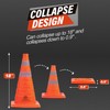 RoadHero 18 Inch [1 Pack] Collapsible Traffic Safety Cones, Multi