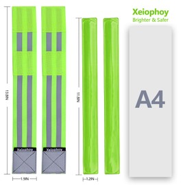 Xeiophoy Xeiophoy Reflective Band for Night Running Walking, 6 PCS Premium Reflective Bands for Arm/Wrist/Ankle/Leg, High Visibility Reflective Running Gear Adjustable for Men and Women