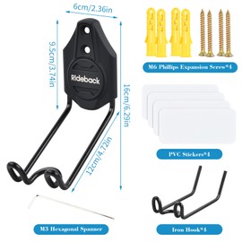 2 pieces bicycle wall bracket, aluminium alloy bicycle stand, wall mounting, load capacity 30 kg, easy installation, small bicycle stand, pedal suspension with screws and other accessories