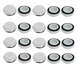 Sourcingmap M25 Nylon Male Threaded Cable Gland Screw End Cap Cover Gray 20pcs