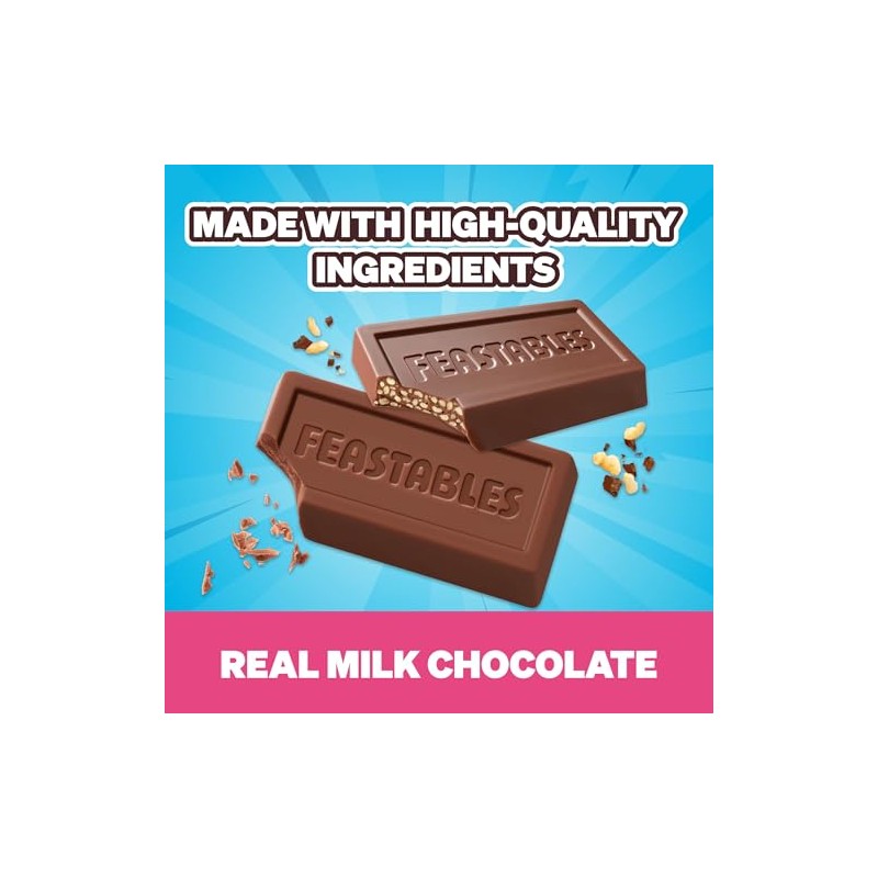 MrBeast Feastables Milk Chocolate & Milk Crunch Variety 2lb Box,