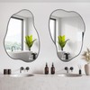 POZINO Asymmetrical Mirror, Black Irregular Mirror, Morden Unique Cloud Shaped