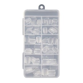 ネイルチップ 小さい爪用 ショート 12サイズ 120枚入り 小学生 大容量 ネイルチップ収納ケース付き 透明 プラスチック製 ncip12