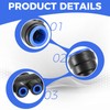 ETERMETA 8 Pcs 1/4 Inch Drip Irrigation 6-Way Splitter Connector