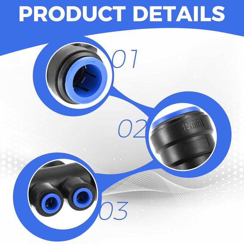 ETERMETA 8 Pcs 1/4 Inch Drip Irrigation 6-Way Splitter Connector