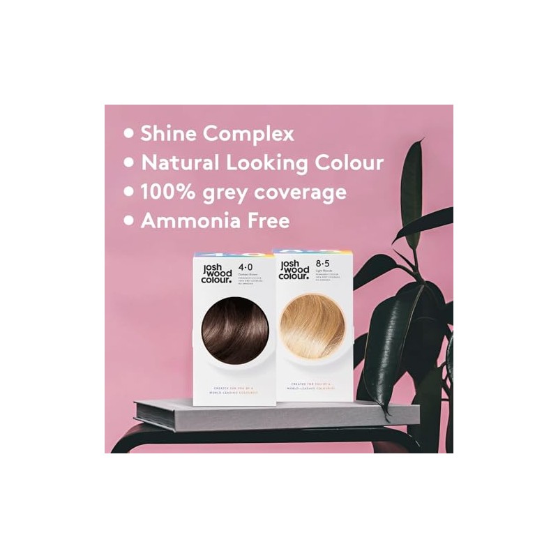Josh Wood Permanent Hair Dye, 7.0 Lightest Brown, Ammonia-Free, 148ml