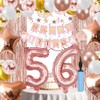 56th Birthday Decorations For Women, Happy Birthday Banners Party Decor