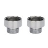 Weforu 2PCS Faucet Adapter, Chrome Hose Pipe Adapter BSP 1/2''