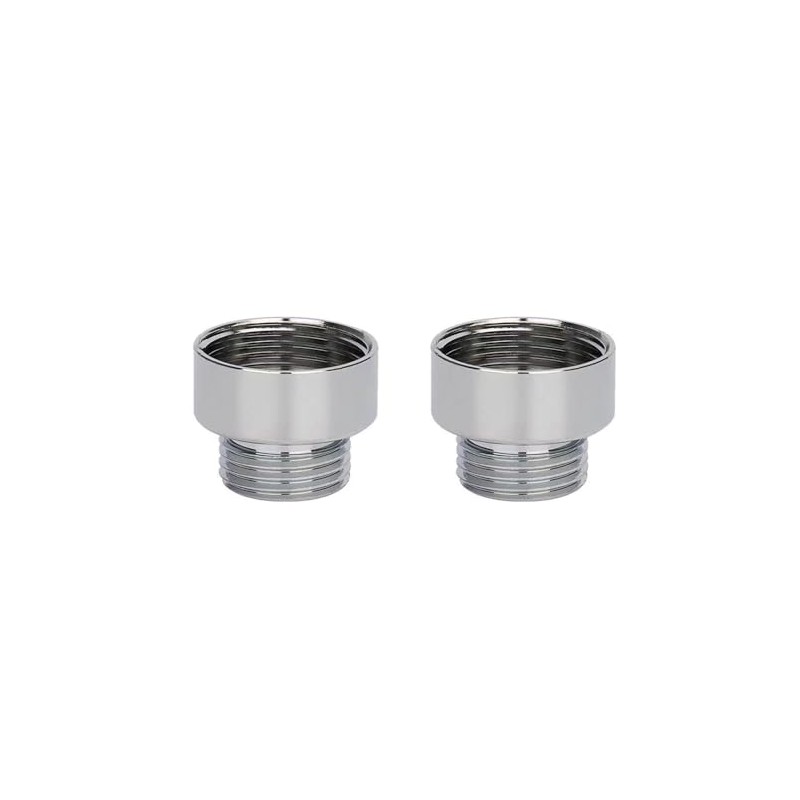 Weforu 2PCS Faucet Adapter, Chrome Hose Pipe Adapter BSP 1/2''
