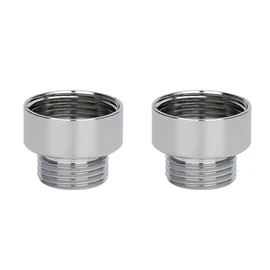 Weforu 2PCS Faucet Adapter, Chrome Hose Pipe Adapter BSP 1/2'' Male to BSP 3/4'' Female Thread Shower Hose Connector Tap Aerator Connector Fitting for Shower Arms （25mm to 20.5mm