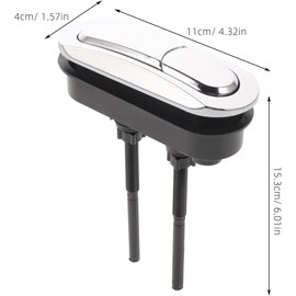 Artibetter Botón De Descarga Para Inodoro Doble Pulsador Ovalado Repuesto De Plástico Abs Anticorrosión Fácil Instalación 2 Piezas 3.77X2.16X3.14In