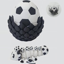 Kynovatrix Enchanted 3D Egg with Miniature Inside - Handcrafted Printed Collectible | Fantasy Decor & Gift (Soccer Dragon & Egg (Box))