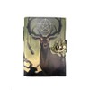 ROOGU Hirsch Wald [M] Leder Tagebuch Skizzen Notizbuch Vintage Indien