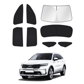 Canvcle Windshield Sun Shade for 2021-2025 2026 Kia Sorento Accessories Side Rear Window Shade Cover Sun Visor Privacy Protection Keep Vehicle Cool Black 8PCS