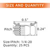 1/4"-20 Keps Lock Nut, 304 Stainless Steel 18-8, K-Lock Keps