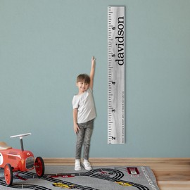 Wooden Kids Growth Height Chart Ruler for Boys and Girls Painted or Engraved (Classic Print)