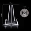 15Pcs Acrylic Mini Coin Display Holder Easel, Trading Card Stand.