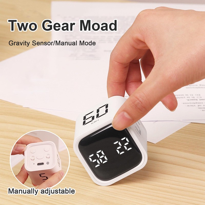Cube Timer Gravity Sensor Timer Exercise Timer Vibration and Mute