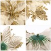 jojofuny 12Pcs Christmas Glitter Poinsettia Flowers, Christmas Tree Flower Decorations