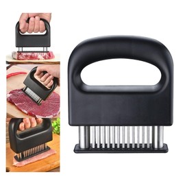 Lonwiner Meat Tenderizer 48 Pieces Meat Tenderizer with Ultra Sharp Needle Blade Stainless Steel for Preparing Steak Beef with Cleaning Brush Meat Needles for Chicken Pork Beef