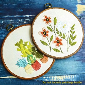 Embroidery Circle, Embroidery Hoop Ring Cross Stitch Hoop Display Frame for Art Craft Sewing and Hanging 20 x 20cm