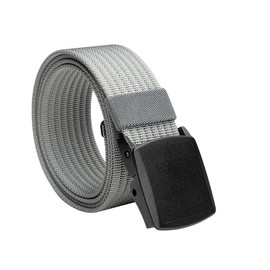 IDOGEAR SPORTS 1.5” Men’s Tactical Nylon Canvas Belt Lightweight Military Belt With Plastic Buckle For Outdoor Causal Wear(Gray,Large)