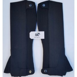 Adult Unisex Horse Riding Equestrian Half Chaps Amara Fabric (Pink, Large)