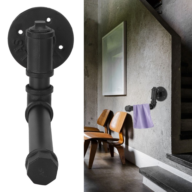 Wall Mounted Storage Rack Multifunction Pipe Hanger Clothes Towel Holder