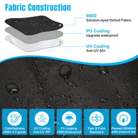 Waterproof Jet Ski Cover Custom Fit for 2021-2025 VX Cruiser/VX Cruiser HO, 600D Oxford UV-Proof Jetski Waverunner Covers, Trailerable Jetski Cover with Air Vents, Reflective Strips