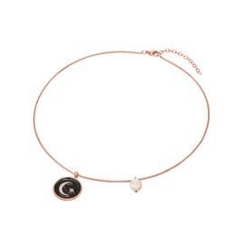 Valero Pearls 32018613 Women's Necklace Stainless Steel Freshwater Pearl, Stainless Steel, Crystal