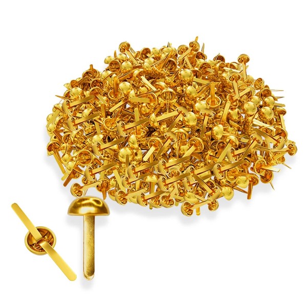 500 Pcs of 8mm x 16mm Brass Round Head Fastener,