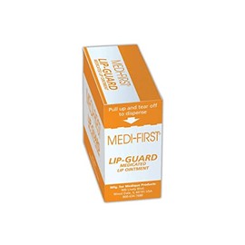Medique MP26671 Medi-First Lip Guard, Standard, White/Orange, 20 Count (Pack of 1)