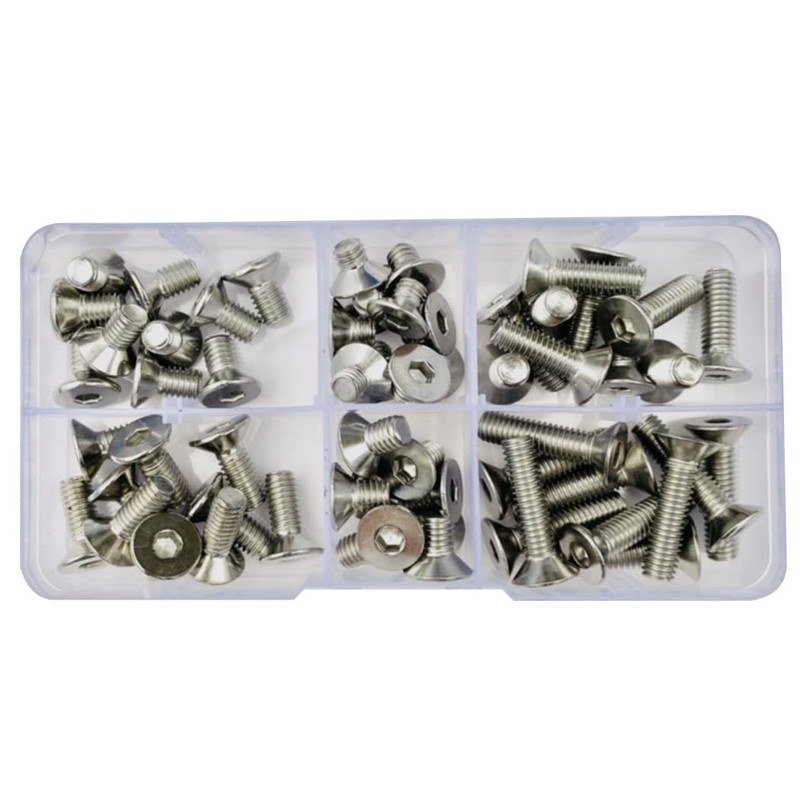 XSAJU Hex Socket Head Bolt m6 Flat Head Bolt, Countersunk