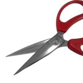 Title: Multipurpose Scissors 19 cm, Cutting Scissors For Paper, Fabric, Red Scissors, Stainless Steel Scissors (1)