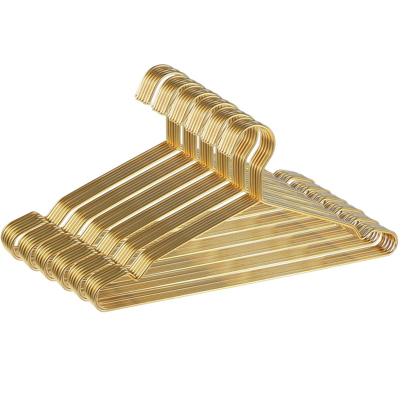 Gold Metal Hangers for Clothes - 30 Pcs Stainless Steel