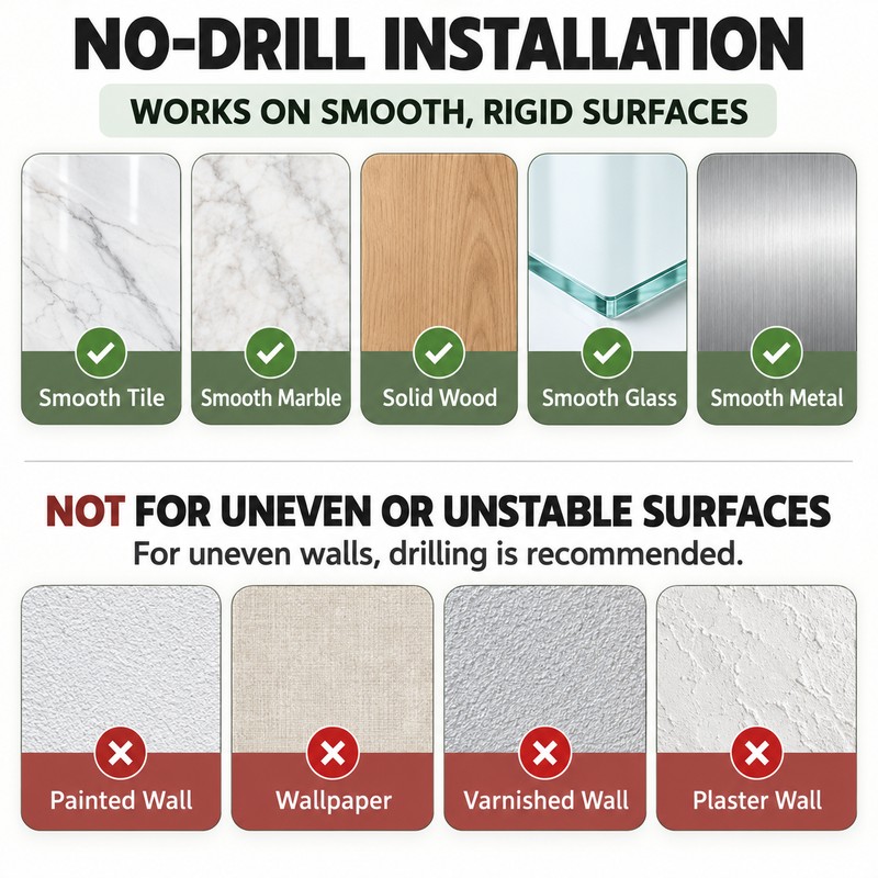 Wall-Mounted Shower Footrest for Shaving – No-Drill Plastic Foot Support